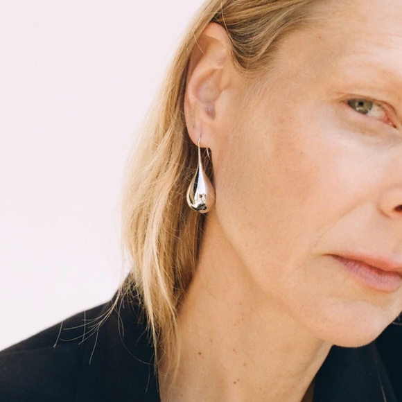 NEW/NEVER WORN Sterling Silver Large Drop Earrings - Picture 3 of 6